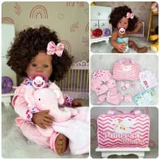 Bebe Reborn Negra Realista 100% Silicone Barata Original