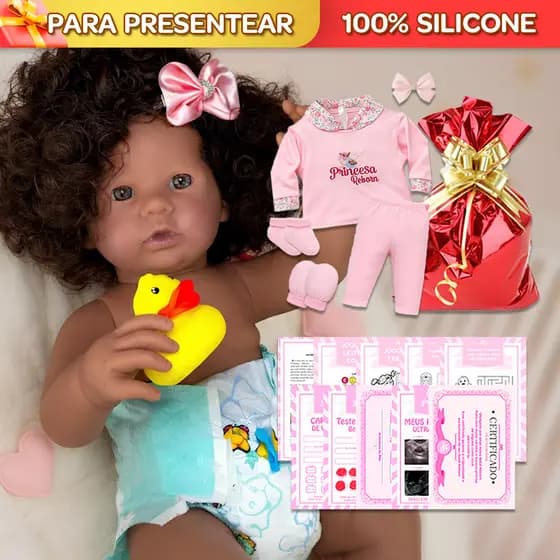 Bebe Reborn Silicone 100% Realista Negra + Itens Envio Imediato