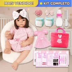 Boneca Bebê Reborn 100% Silicone Realista + Itens Bolsa Maternidade Princesa