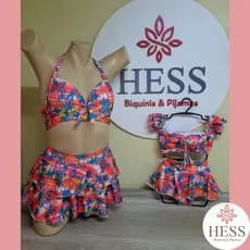BIQUÍNI MÃE E FILHA SAIA/ KIT TAL MÃE TAL FILHA BIQUÍNI / BIKINI MÃE E FILHA