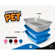 Bandeja Caixa Areia Gato Banheiro Pet Higienica Prático para Limpeza