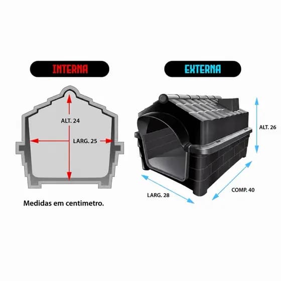 Casa Plástica Para Filhotes Ideal Para Pets Miniatura Não Ocupa Espaço
