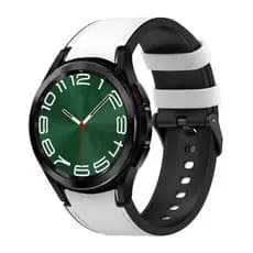 Pulseira de Couro Sintético Para Galaxy Watch6 Classic 47mm