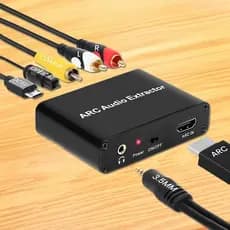 Extrator Audio Hdmi 2k.4k Rca+p2 Com Arc