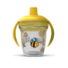 Copo Infantil Antivazamento Helsim Abelha 170ml Amarelo BPA Free – Seguro, Resistente, Ideal para Transição do Bebê