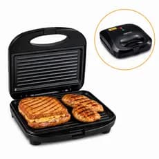 Sanduicheira Grill Elétrica Antiaderente 110 ou 220v 750w 2 em 1 Prensa Dupla