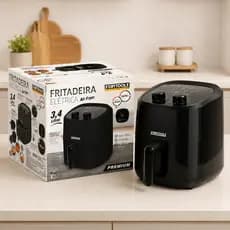 Fritadeira Elétrica Airflryer 3,4 Litros 127V Ou 220V 1200W Potência cor Preta