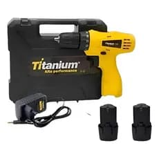 Parafusadeira 12V 1350RPM 3/8 2x1.2Ah com Maleta Titanium