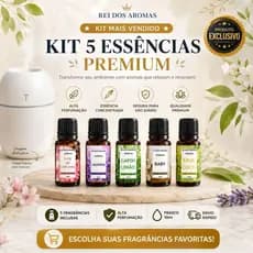 Kit com 5 Essências Para Umidificador e Difusor de Ambiente 10ml - Escolha seus Aromas