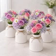 Kit com 15 vasos para centro de mesa, casamento, aniversário, chá de bebê, 15 Anos, Batizado