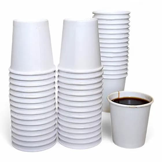 100 Copos de Papel Branco Térmicos 60ml: Solução Ecológica, Biodegradável e Prática para Bebidas