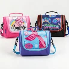 Bolsa Lancheira Termica Infantil Feminina Masculina Escolar Transversal com Isolamento Premium