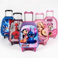 Mochila Rodinha Infantil Masculina Feminina Escolar Juvenil Reforçada - Envio Imediato