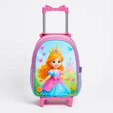 Mochila Rodinha Infantil Escolar Menina Grande Princesa |Rosa
