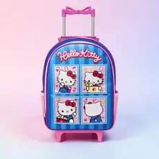 Mochila Rodinha Infantil Escolar Hello Kitty Menina Juvelil  Feminina