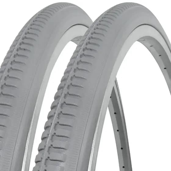 Kit 2 Pneus Cadeira de Rodas Movix Maciço 24x1 3/8 (37-540) Cinza
