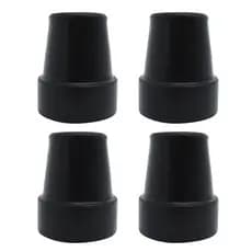 4 Ponteira Pé de Borracha 3/4 48mm para Andador Bengala Muleta Preto