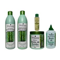 Kit Broto De Bambu ( Shampoo + Condicionador + Máscara + Creme de Pentear 300g + Oleo de Umectação )  5 Produtos