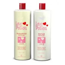Escova Progressiva Repair Love Potion 2× 1L - Alisante com Óleo de Argan e Mirra