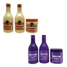 Kit Óleo de Argan E Girassol Vegan + Kit Matizador Cabelos Loiro - 2 Kits Maycrene