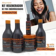 Kit Regenerador de Fios Maycrene Reconstrução de Cabelos Danificados Por Química - 5 PRODUTOS