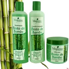Kit Broto De Bambu Maycrene Restaura, Hidrata e Fotalece a Fibra Capilar 3x500 Shampoo, Condicionador e Mascara