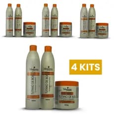 4 Kits Tutano de Boi D Pantenol e Queratina Maycrene 12x500ml