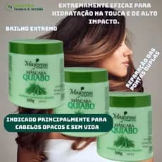 Máscara de Quiabo Maycrene 500g Hidratação com Brilho extremo - 3 Unidades