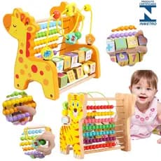 Brinquedo Educativo Infantil Madeira Ábaco Montessori Desenvolvimento criança Pedagógico com inmetro
