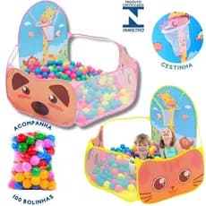 Piscina de Bolinhas Infantil menina ou menino Grande Com 100 Bolinhas Pronta Entrega Inmetro