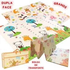 Tapete Infantil Emborrachado Dobrável Dupla Face Gigante Tatame Térmico Anti Impacto Bebê Educativo