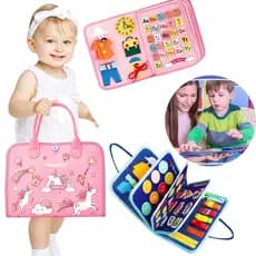 Maleta Educativa Infantil Montessori Atividades Coordenação Cognição Multissensorial Feltro Shopx