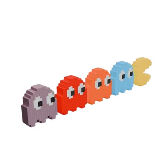 Kit Pac-Man 5 in 1 Decoração Geek Nostálgia, Clássico