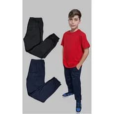 Calça Infantil e Juvenil Menino Flanelada Com Bolsos