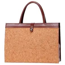 Bolsa Porta Vinho Maleta Transporte Duas Garrafas Vinho Couro Pu Cortiça