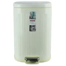 Lixeira de Pedal 15 Litros Cesto Interno Design Retro Branco Nude