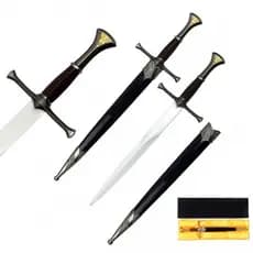 Adaga Punhal Medieval Em Metal Anime 36 x 9 cm