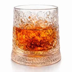 Copo de Whisky 280ml Giratório 360º Base em Vidro Vitino Bubble