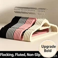 Novo 5 Unidades/Pacote Antiderrapante Sem Rastros Cabides De Veludo Doméstico Adulto Armazenamento De Roupas E Rack De S