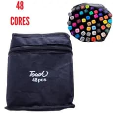 CANETAS COLORIDAS KIT 48/80 CORES CANETINHAS PONTA DUPLA  DESENHO PINTURA ESCOLAR PARA COLORIR