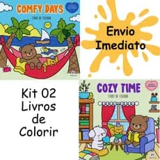 Livro de Colorir Comfy Days Cozy Time Canetinhas Marcador Touch