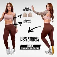 Conjunto Fitness Academia Bicolor | Top e Calça Legging | Com Forro no Bumbum Zero Transparência