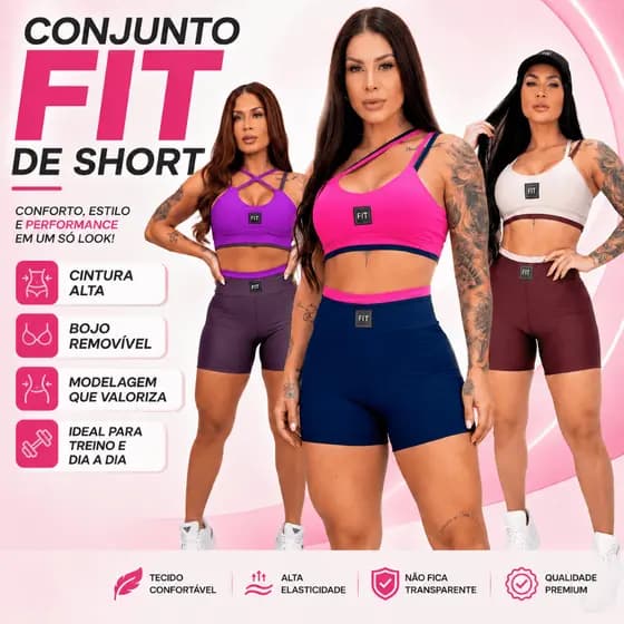 CONJUNTO DE SHORT FITNESS