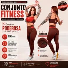 Conjunto Fit  Academia Bicolor | Top e Calça Legging | Com Forro no Bumbum Zero Transparência
