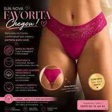 Kit 3 Calcinhas Femininas  com Renda na Frente Básica Forro Algodão Antialérgico Confortável