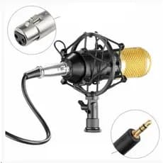 Kit Microfone Estúdio Bm800 + Aranha + Braço + Pop Filter FerryImports