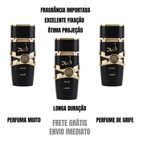 Asad da Lattafa perfume arabe fabricado na Emirates arabes unidos O melhor e mais inesquecível aroma!!