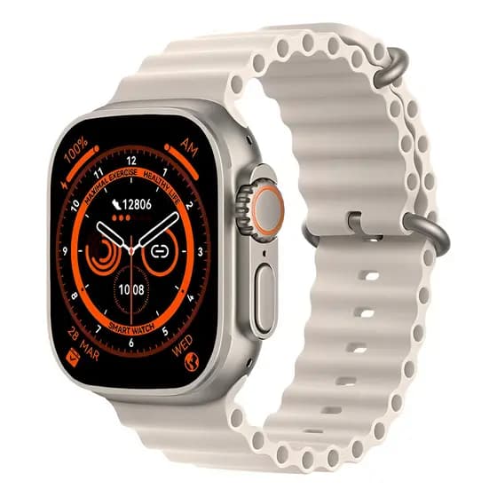 Relógio Smartwatch Ultra T900 Big Tela 2.09 Digital Caixa Aluminium Pulseira Branco Desenho Da Pulseira Loop