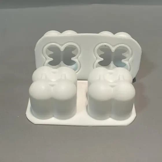 Molde de Silicone Mini Bubble 2 Cavidades p Velas Artesanais