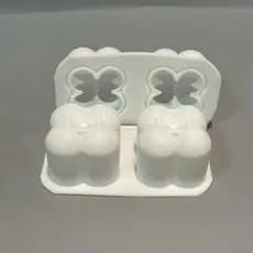 Molde de Silicone Mini Bubble 2 Cavidades p Velas Artesanais